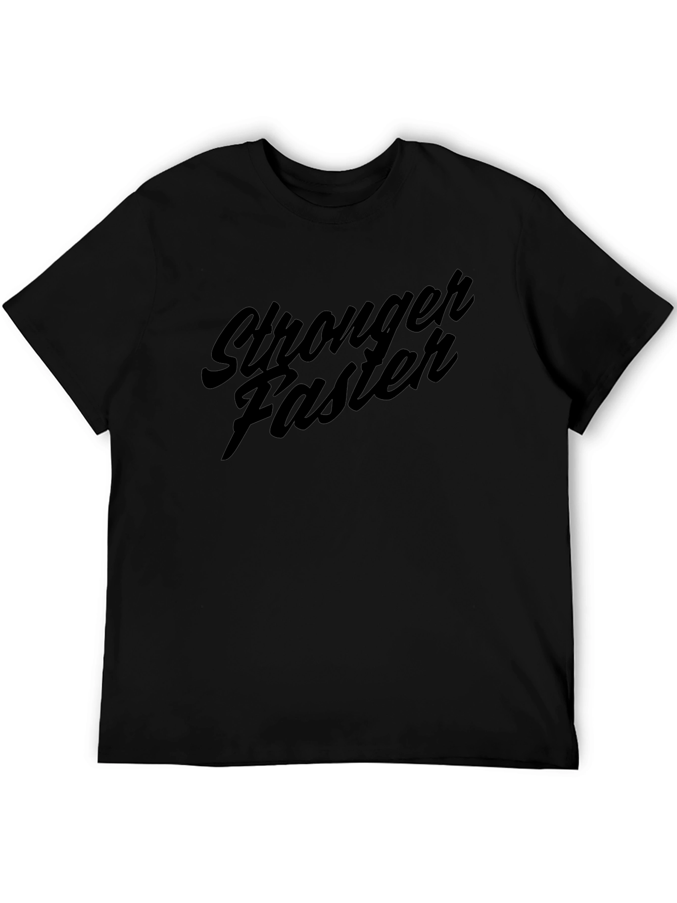 Stronger Faster Graphic Tee - Black