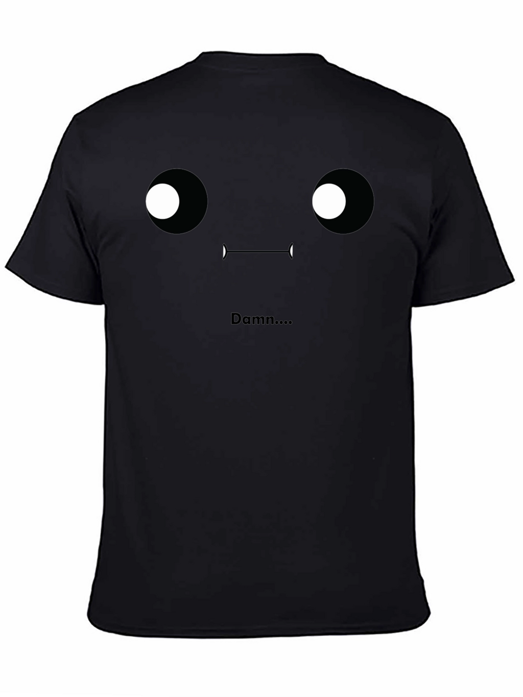 Damn T-Shirt - Funny Face Graphic Tee - Black