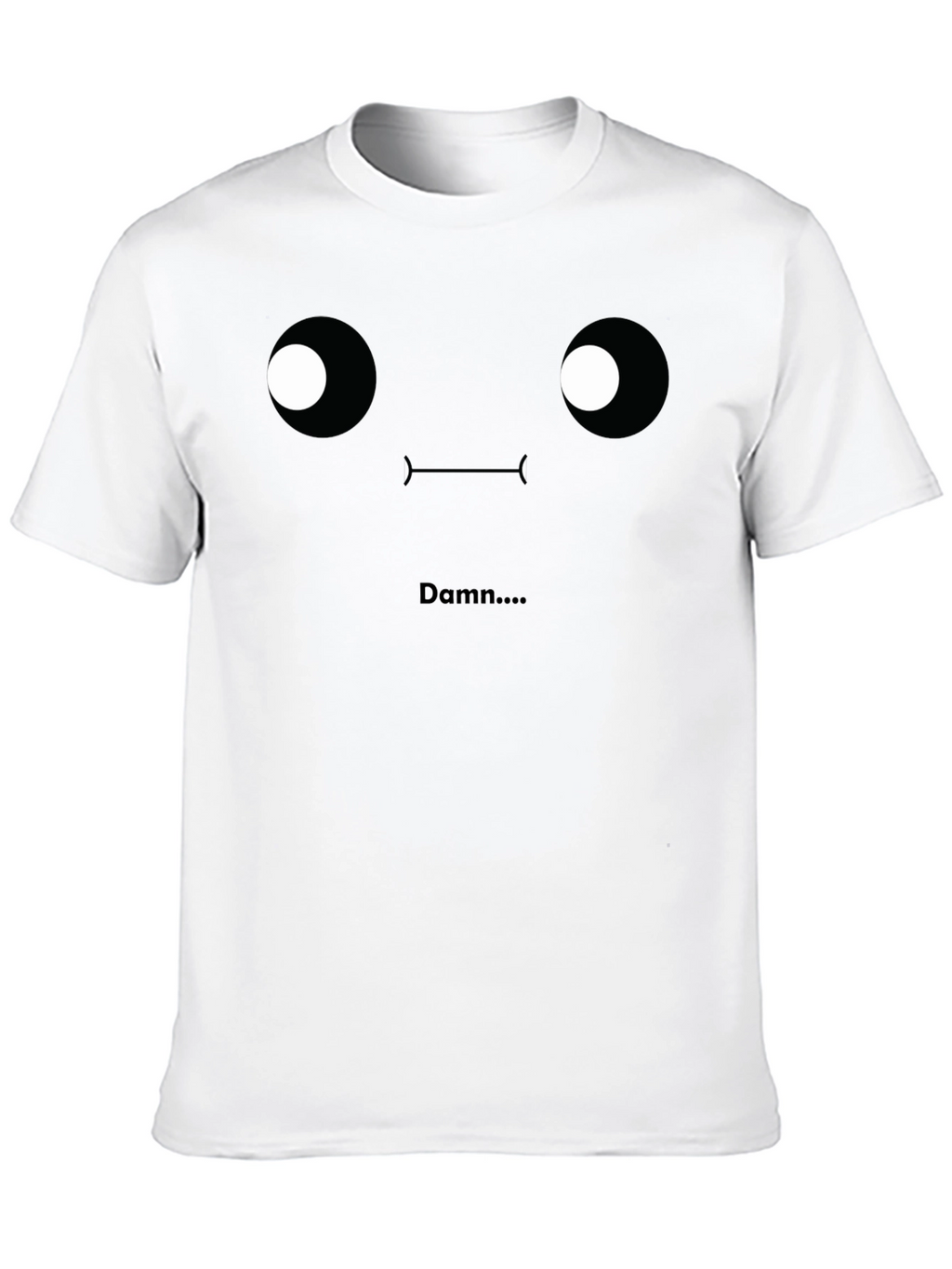 Damn T-Shirt - Funny Face Graphic Tee - Black