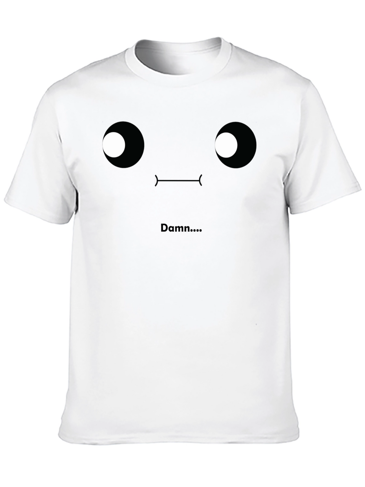 Damn T-Shirt - Funny Face Graphic Tee - Black