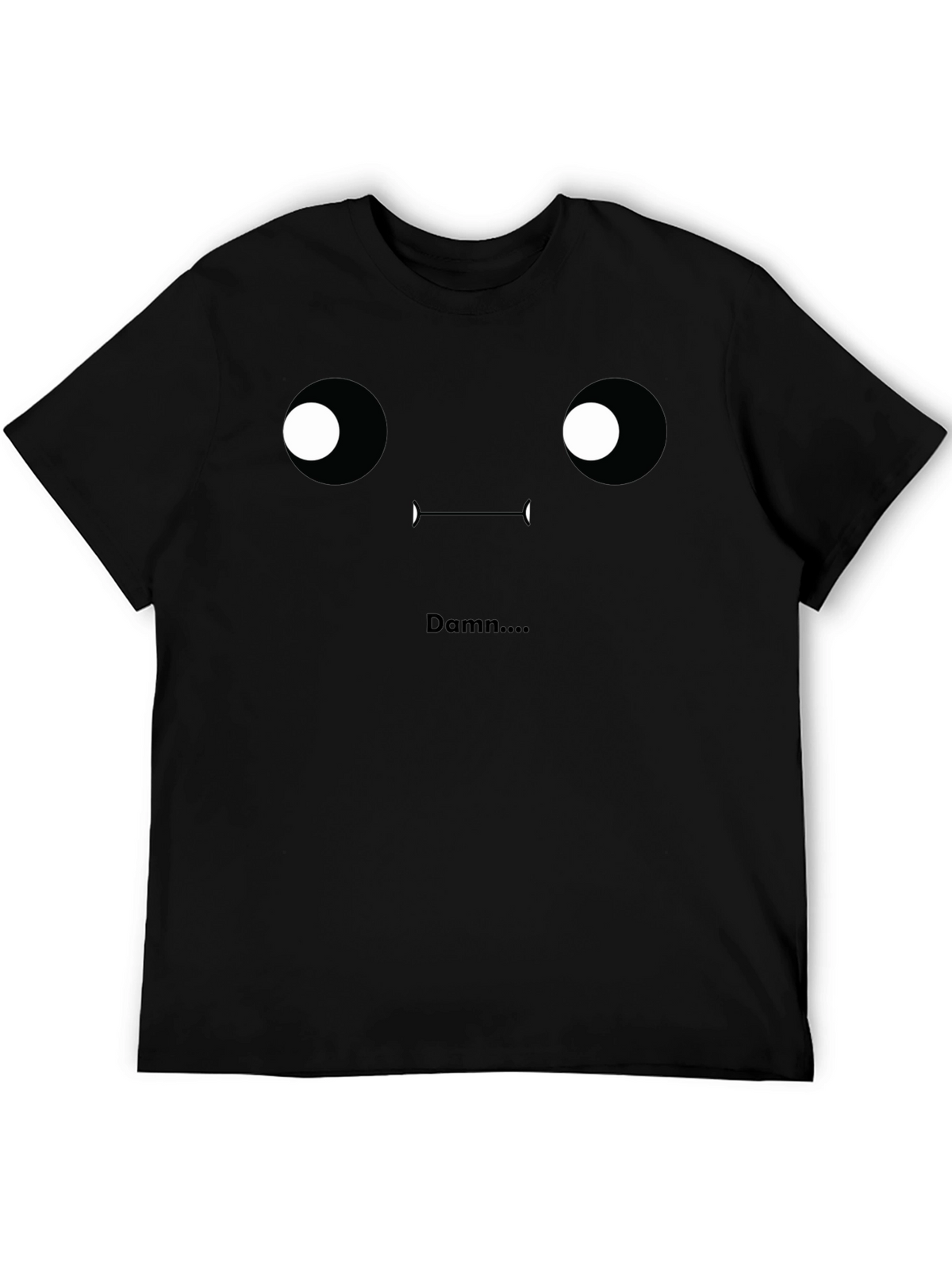 Damn T-Shirt - Funny Face Graphic Tee - Black