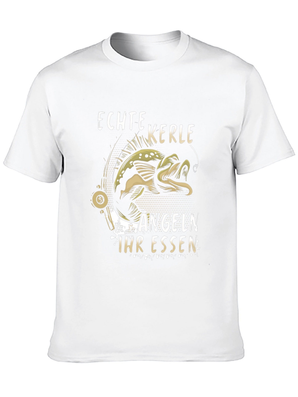 Mens Echte Kerle Angeln T-Shirt - Fishing Design