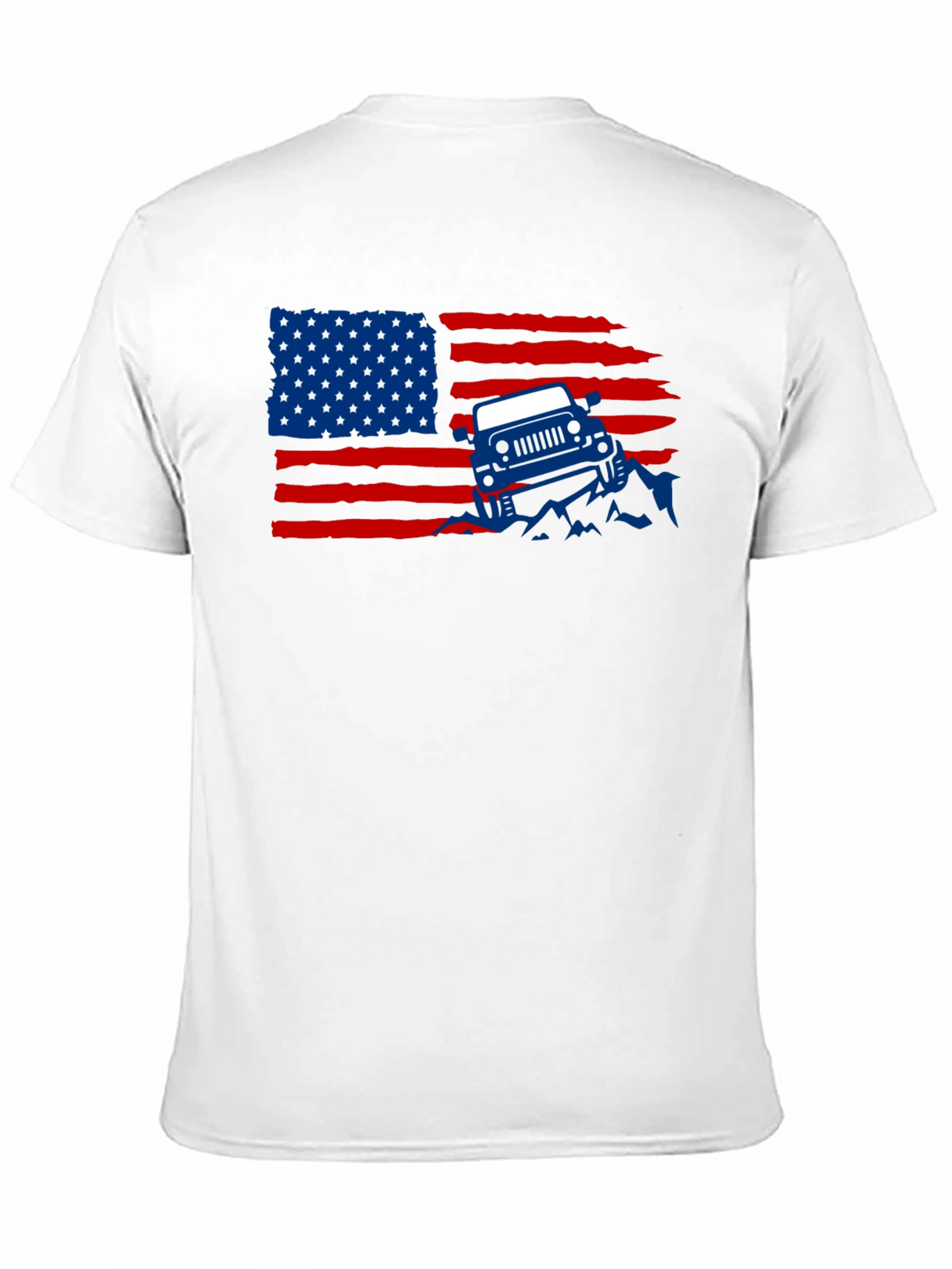 American Flag Jeep Graphic T-Shirt