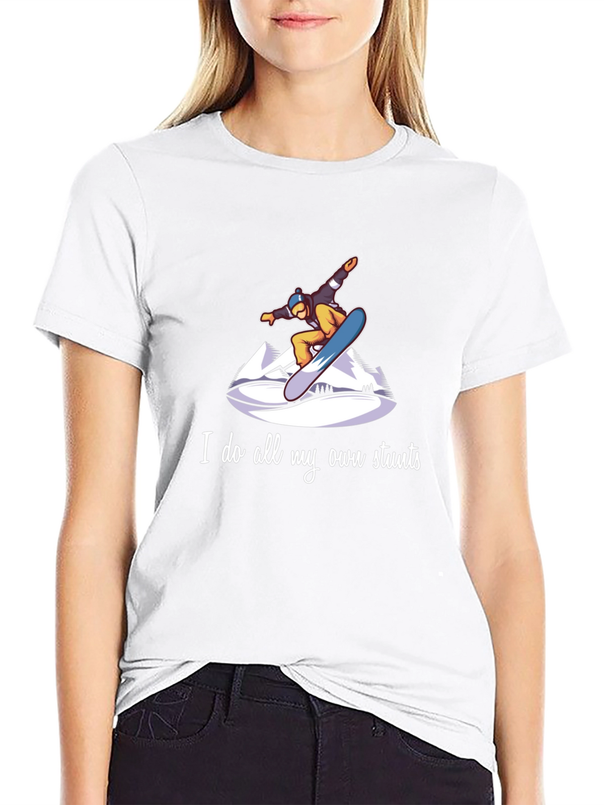 Snowboard Stunts T-Shirt - Unique Graphic Tee
