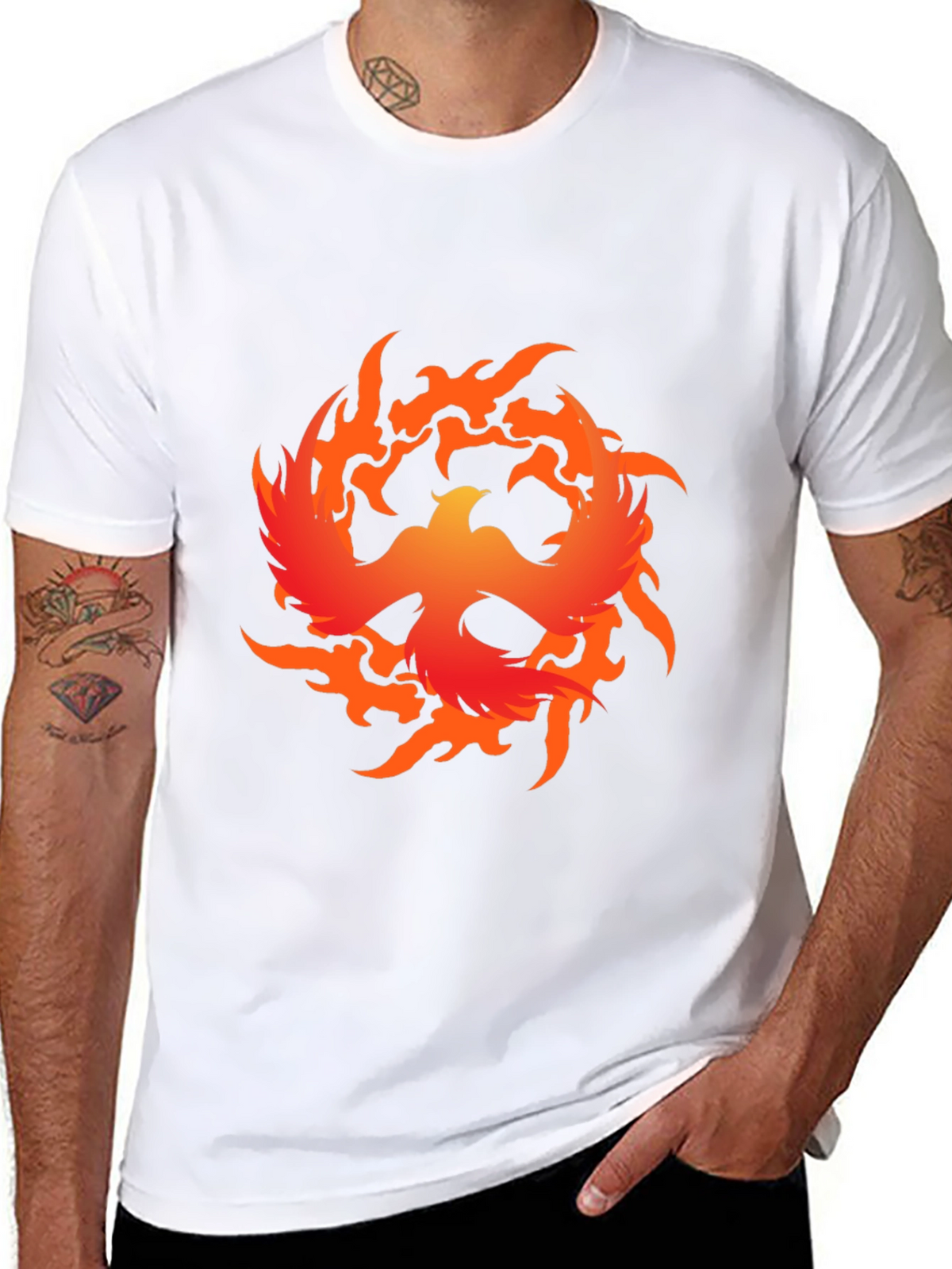 Phoenix Firebird Graphic Tee - Bold Black T-Shirt