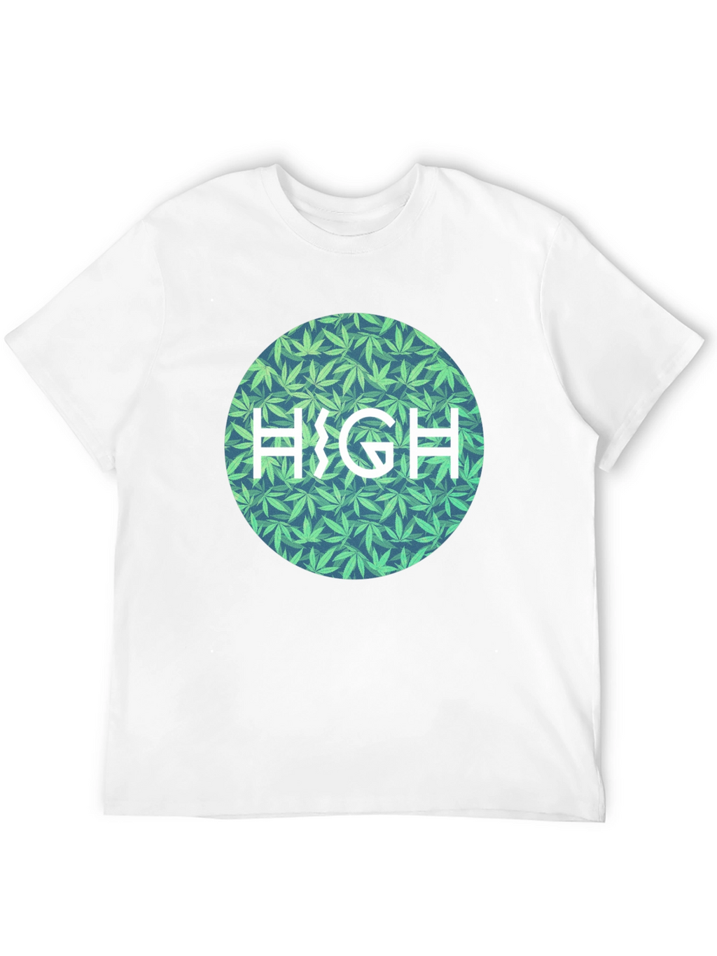 Marijuana Leaf Patterned HIGH Tee