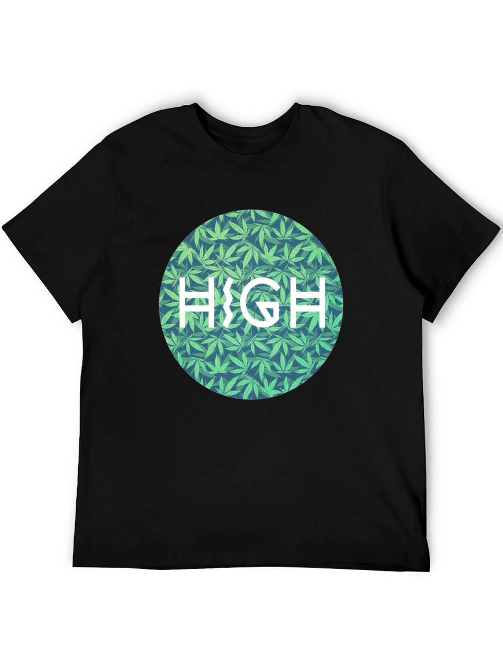 Marijuana Leaf Patterned HIGH Tee