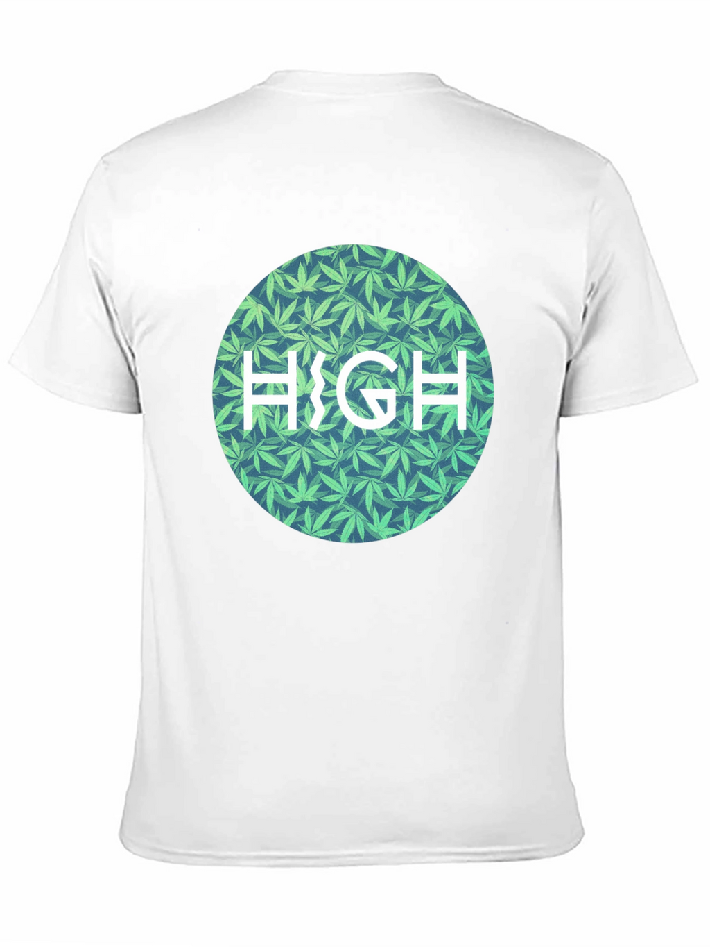 Marijuana Leaf Patterned HIGH Tee