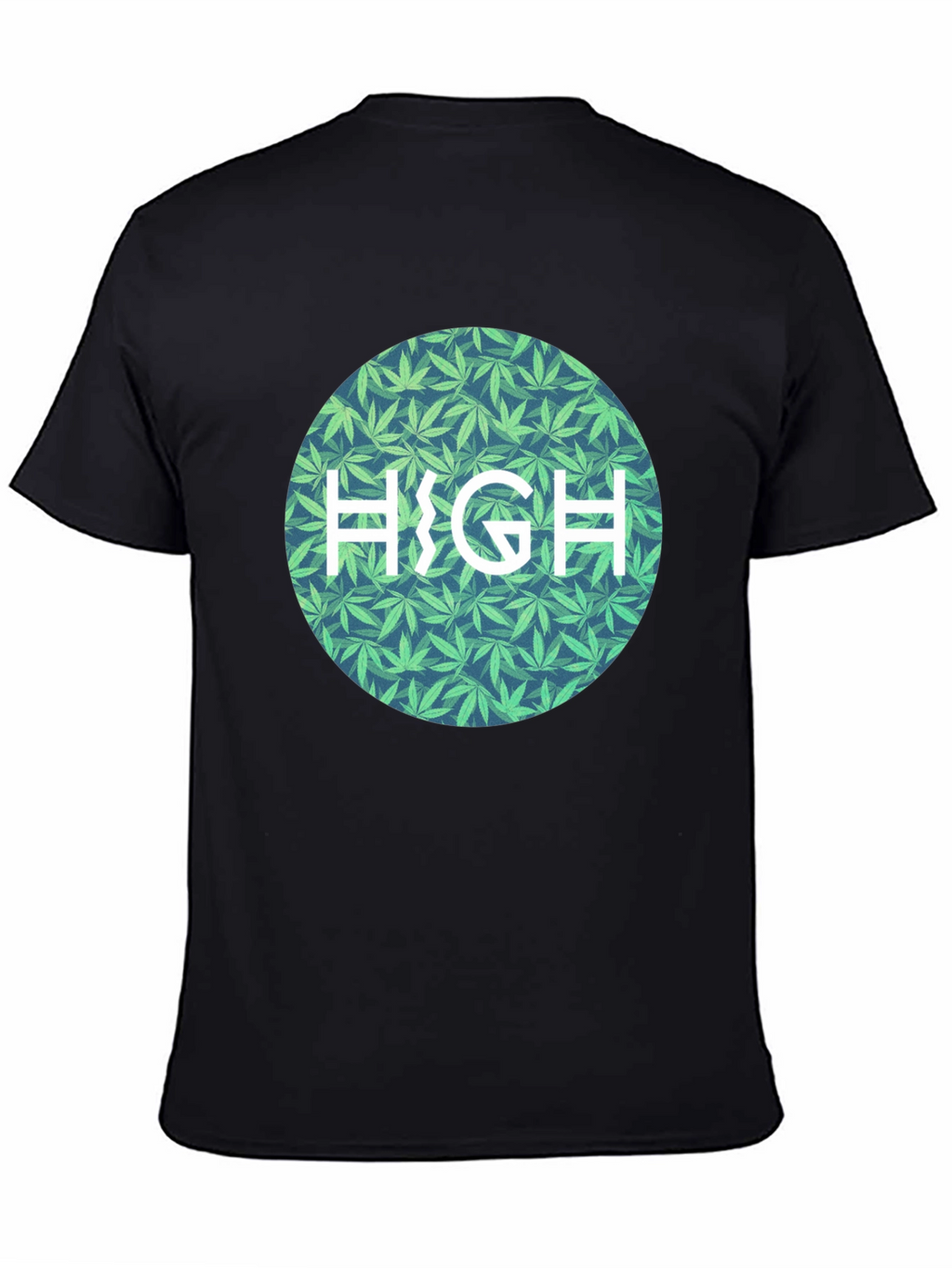 Marijuana Leaf Patterned HIGH Tee