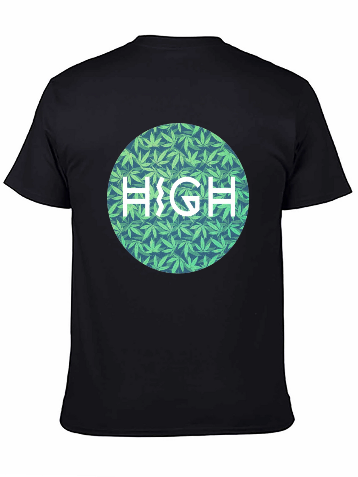 Marijuana Leaf Patterned HIGH Tee