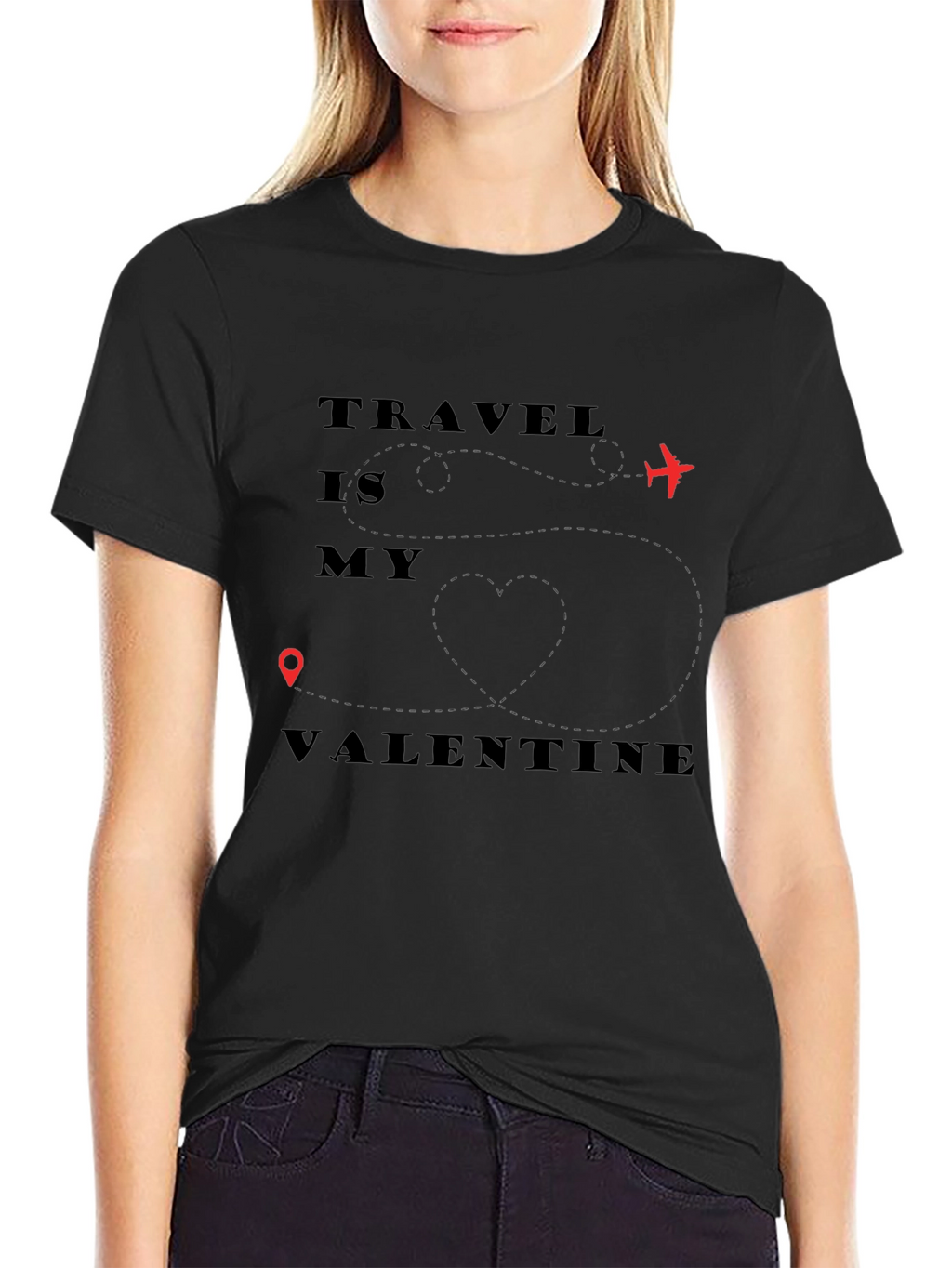 Travel is My Valentine Graphic T-Shirt