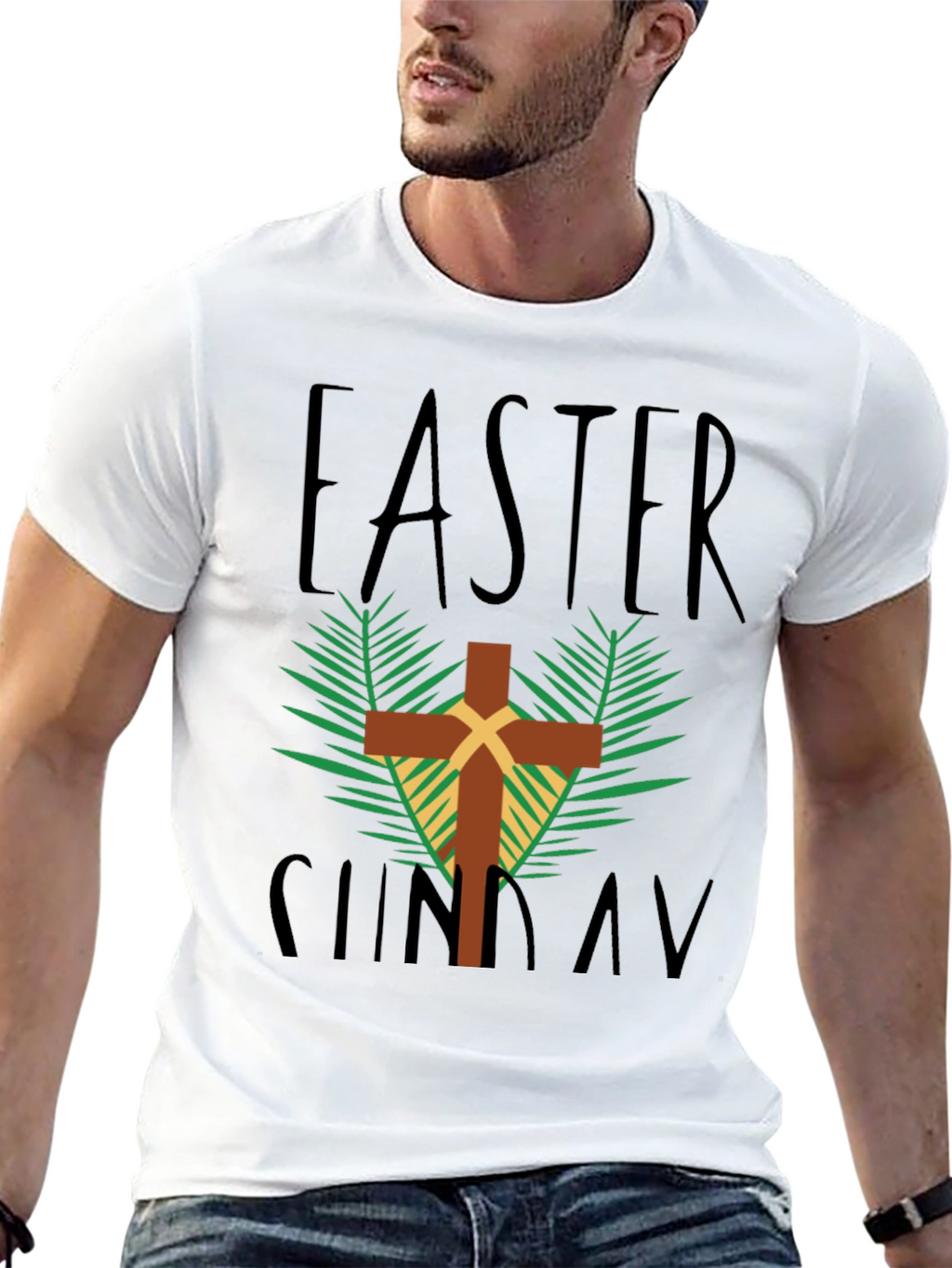 Easter Sunday Cross Graphic T-Shirt