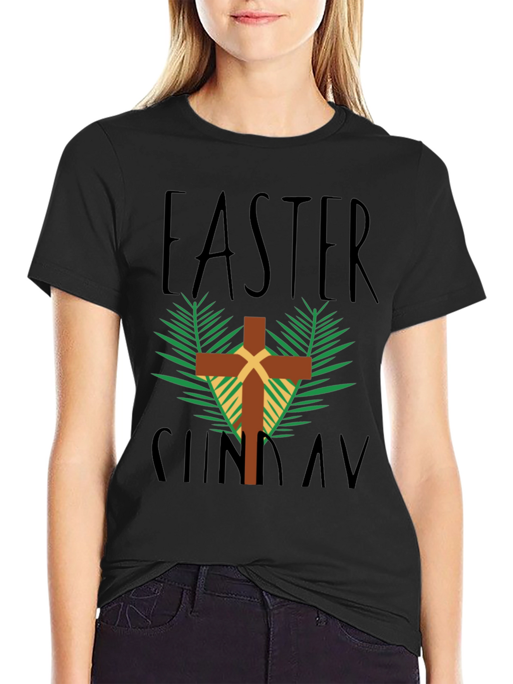 Easter Sunday Cross Graphic T-Shirt