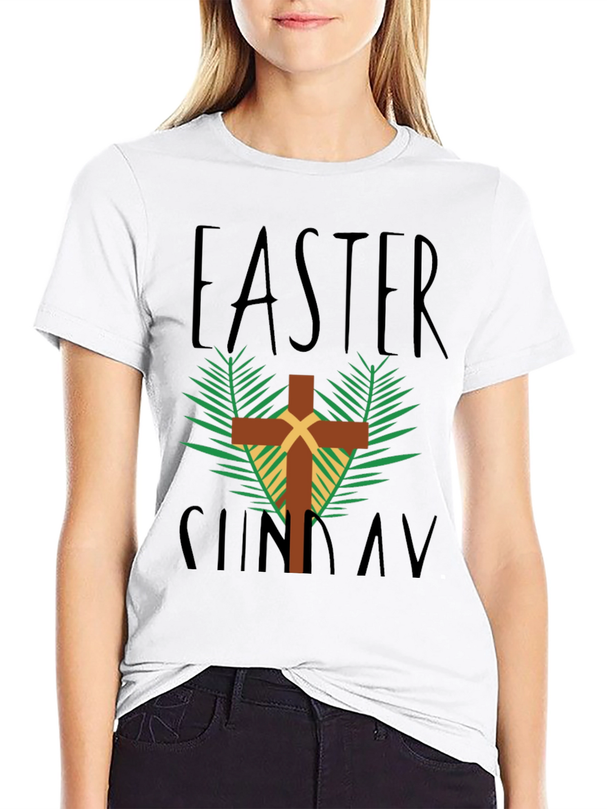 Easter Sunday Cross Graphic T-Shirt