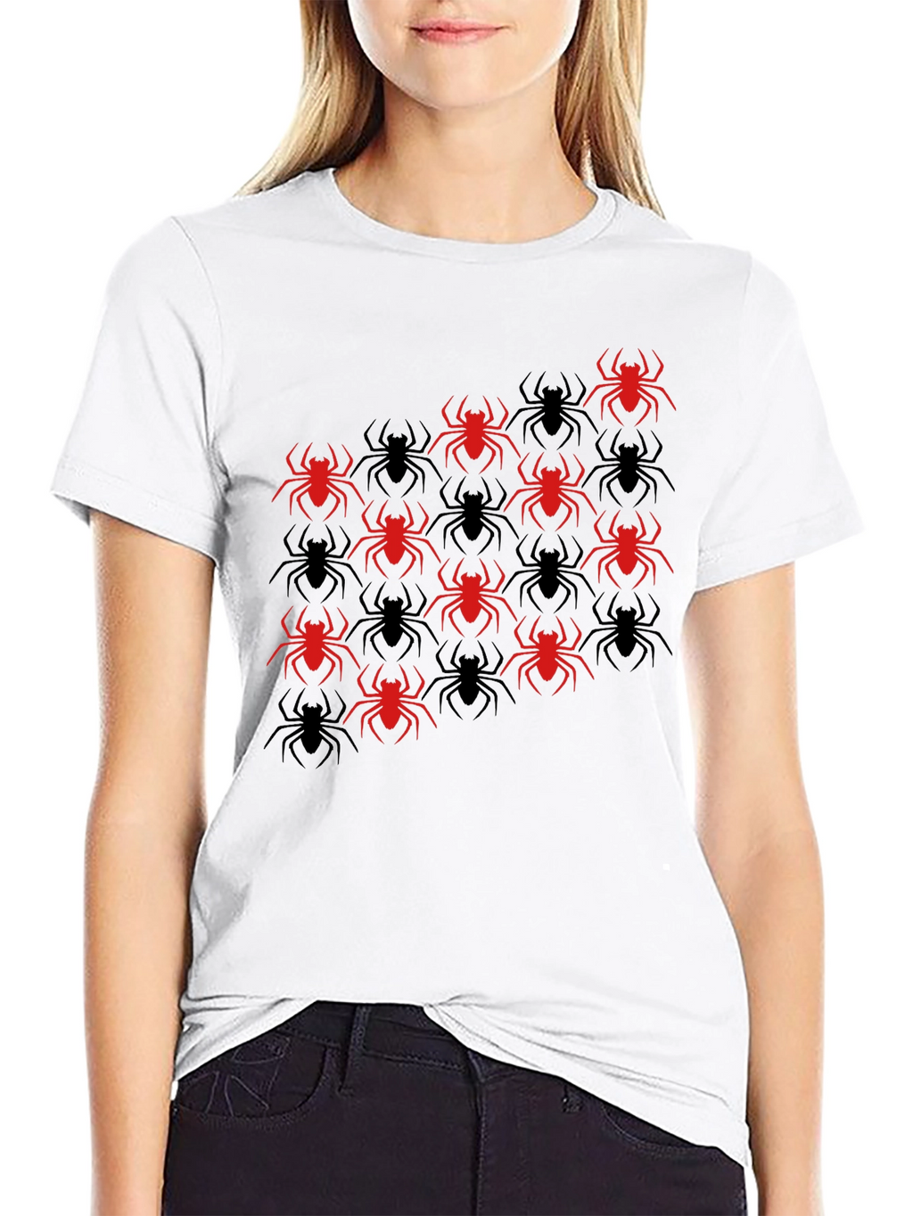 Spider Graphic T-Shirt - Red & Black Design