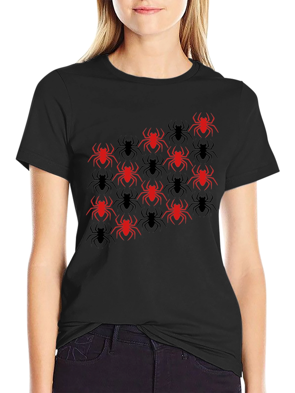 Spider Graphic T-Shirt - Red & Black Design