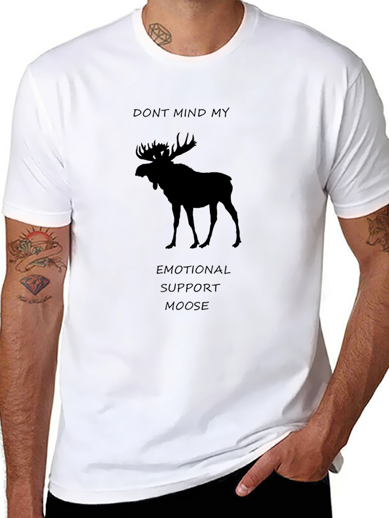 Emotional Support Moose Graphic T-Shirt