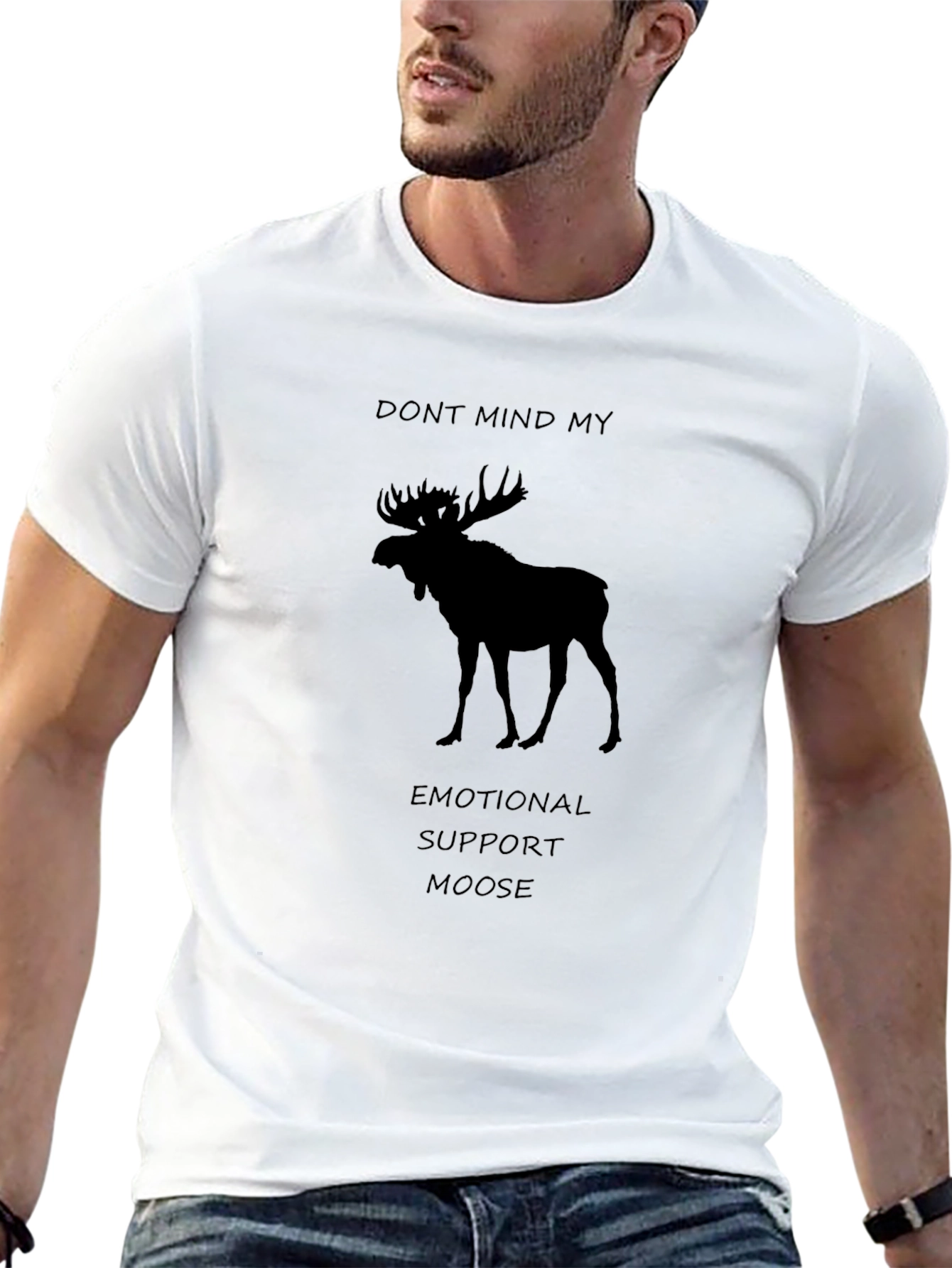 Emotional Support Moose Graphic T-Shirt