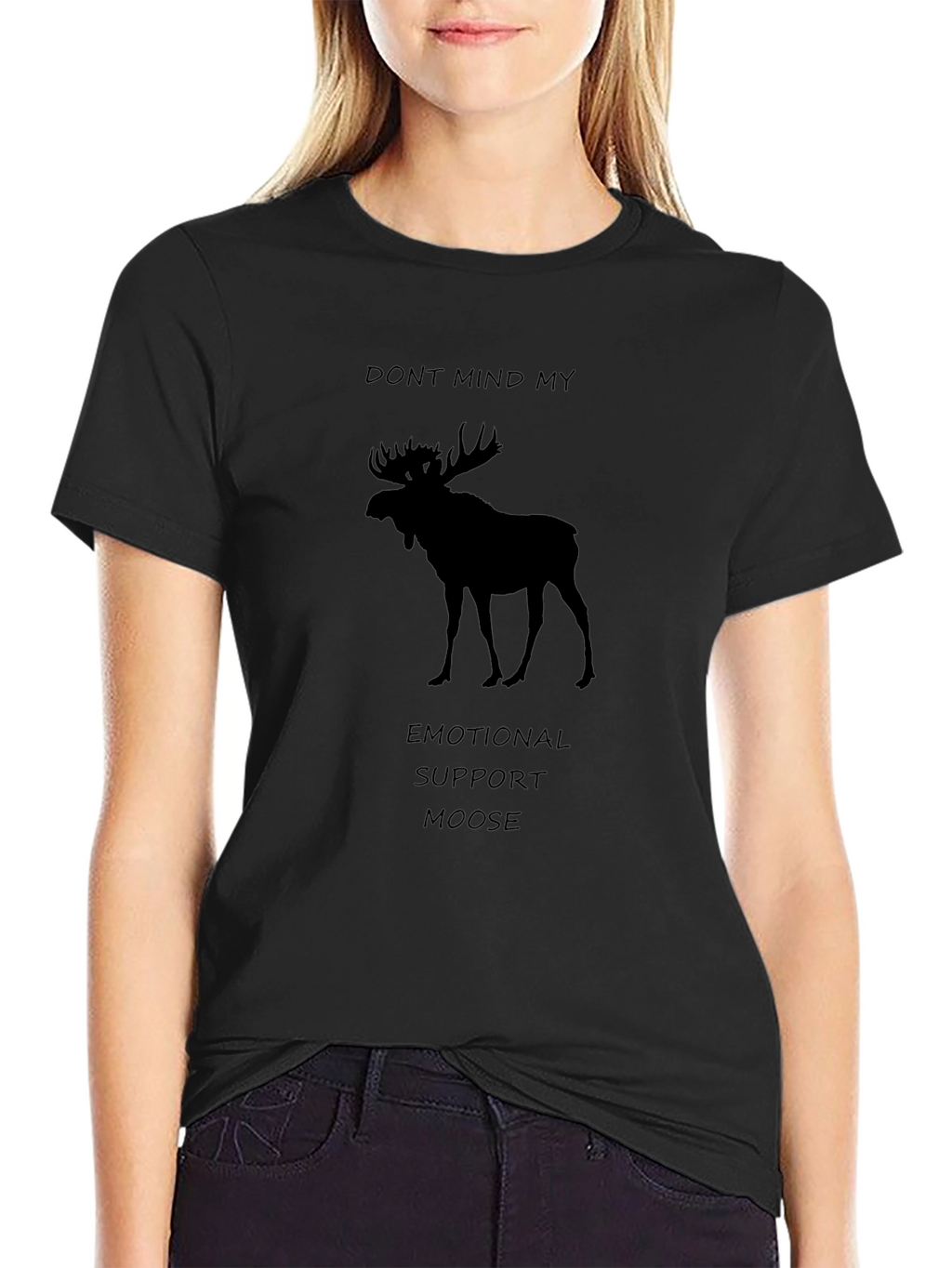 Emotional Support Moose Graphic T-Shirt