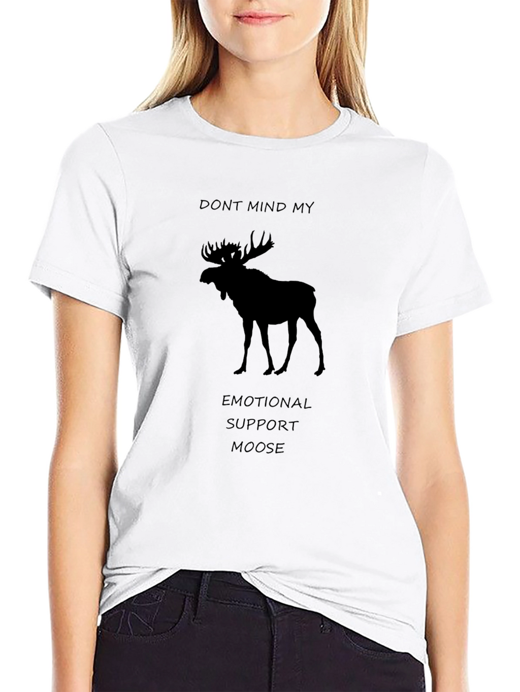 Emotional Support Moose Graphic T-Shirt