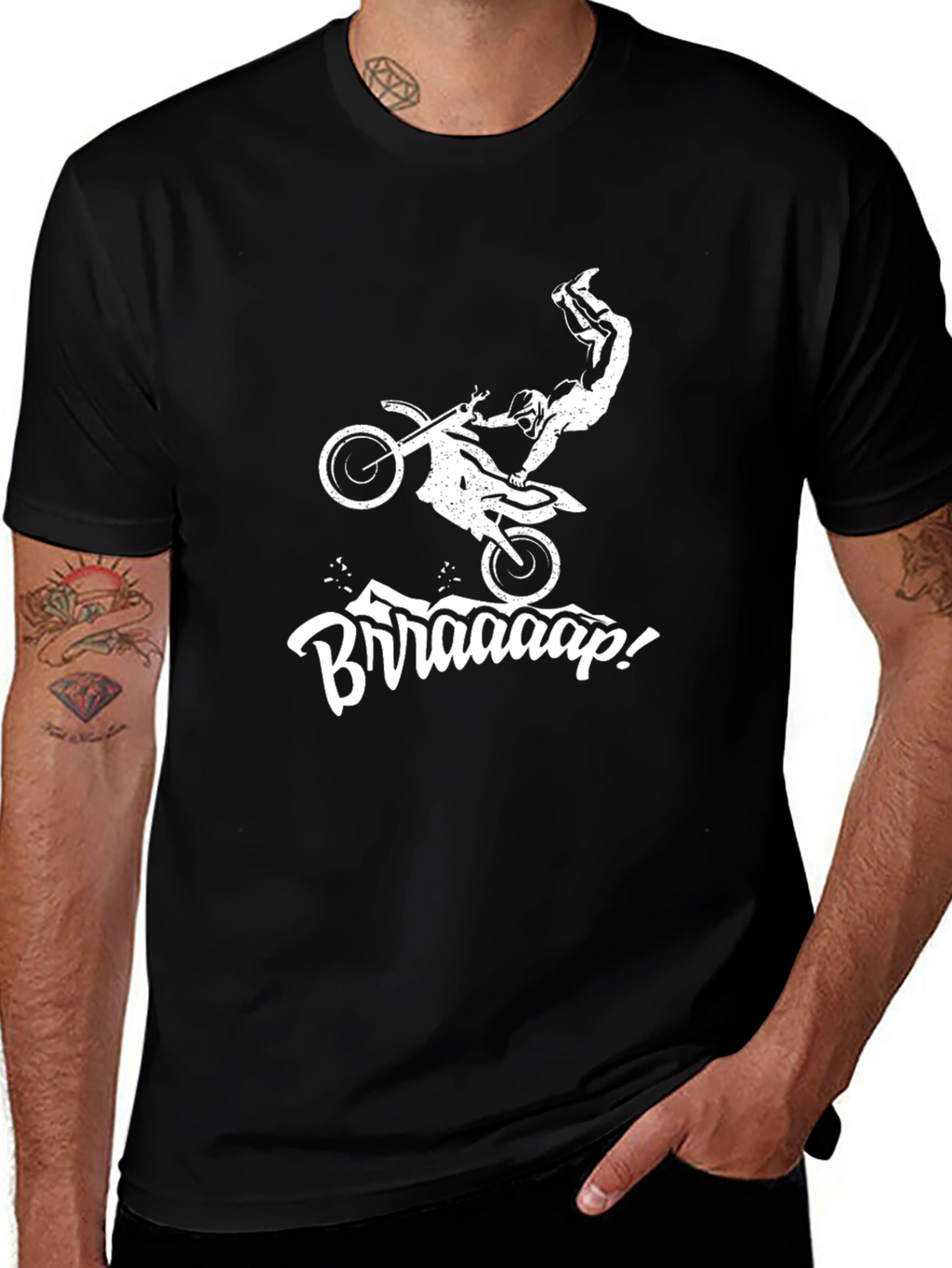 Motocross Stunt T-Shirt - Brraaap! Graphic Tee
