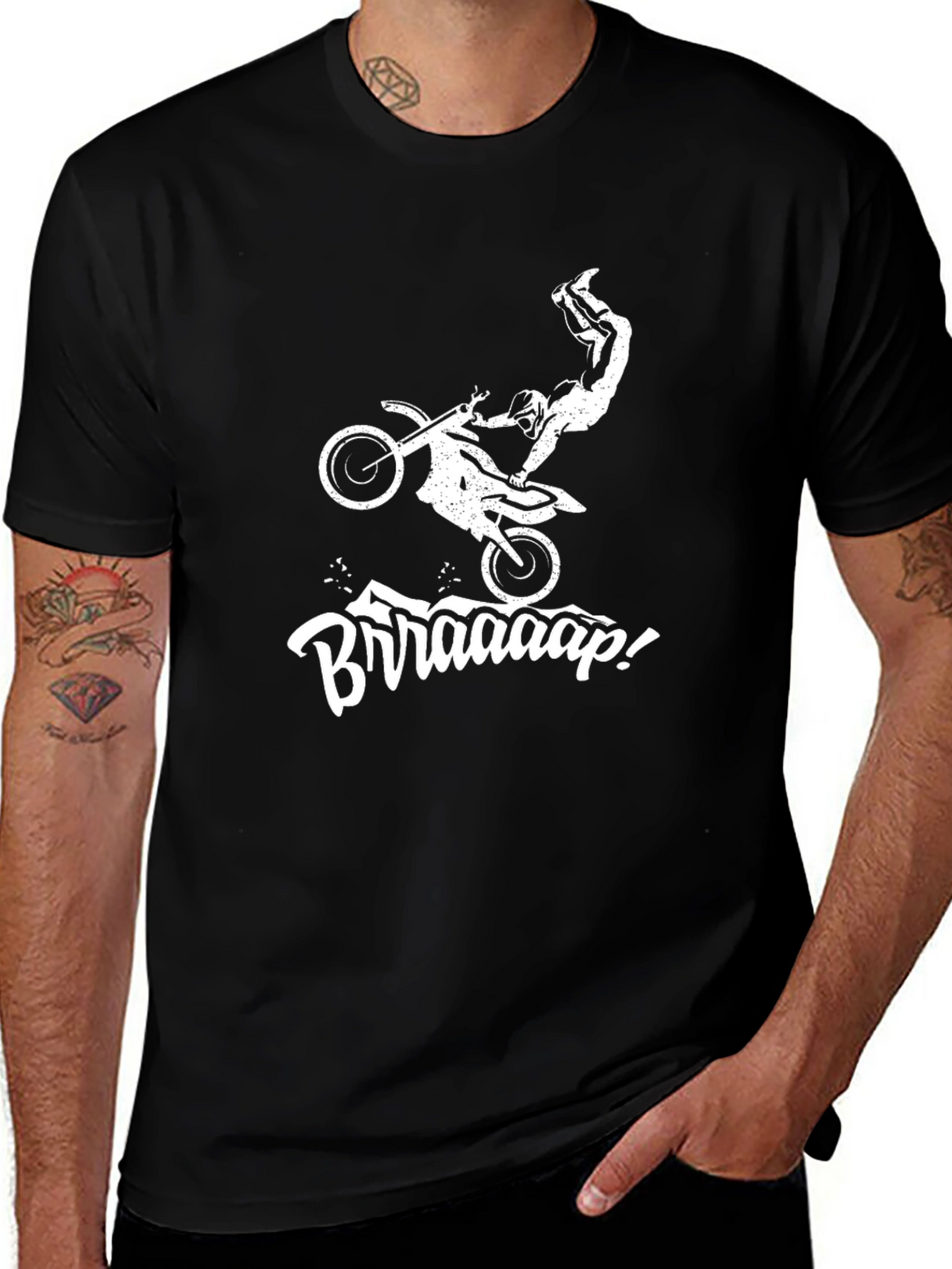 Motocross Stunt T-Shirt - Brraaap! Graphic Tee