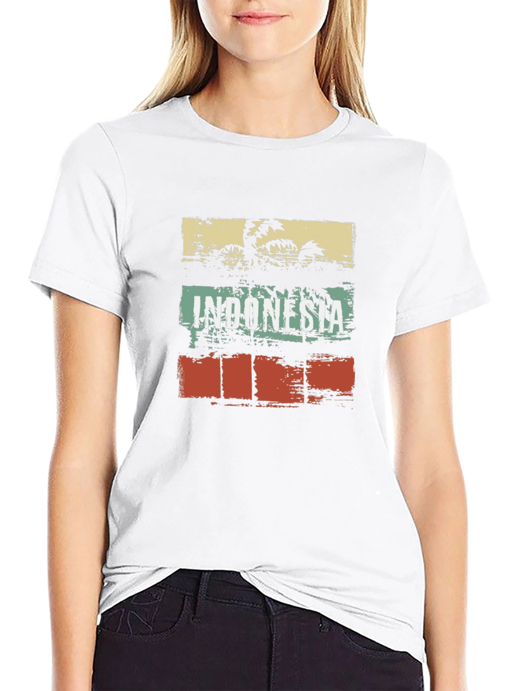 Indonesia Retro Palm Tree T-Shirt