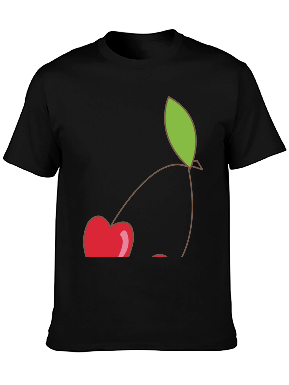 Cherry Graphic Black T-Shirt - Casual Style