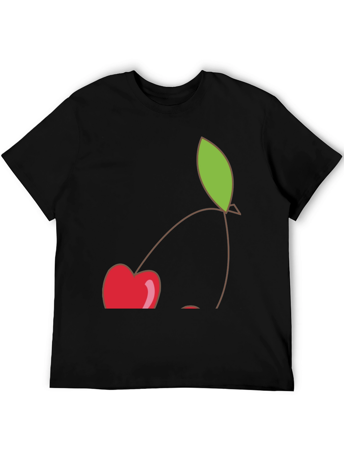 Cherry Graphic Black T-Shirt - Casual Style