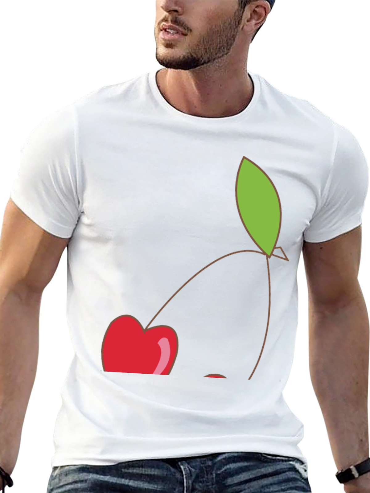 Cherry Graphic Black T-Shirt - Casual Style