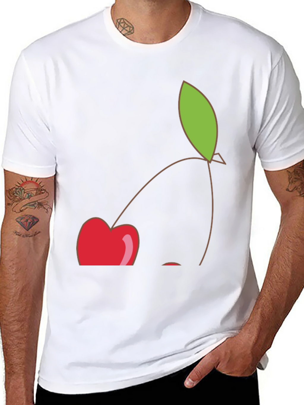 Cherry Graphic Black T-Shirt - Casual Style