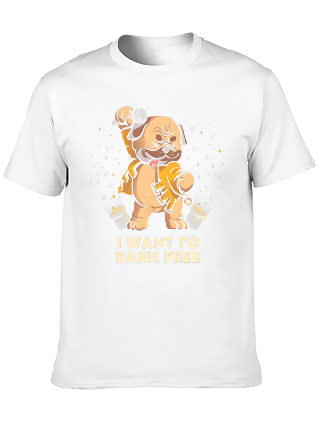 I Want To Bark Free Black T-Shirt
