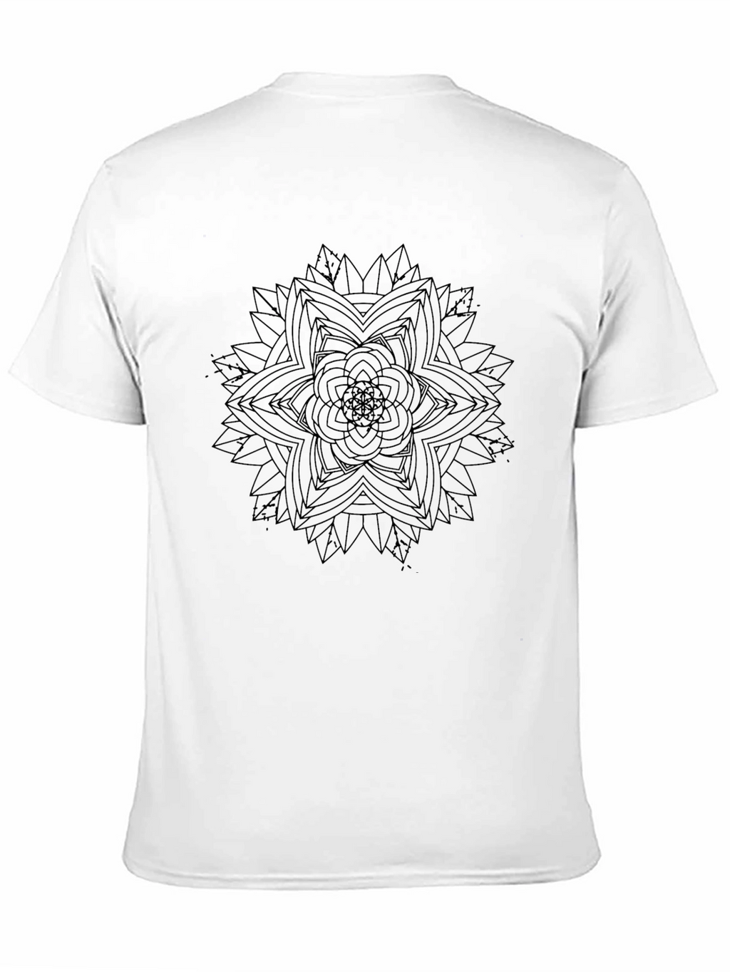Geometric Mandala T-Shirt - Stylish Black Tee