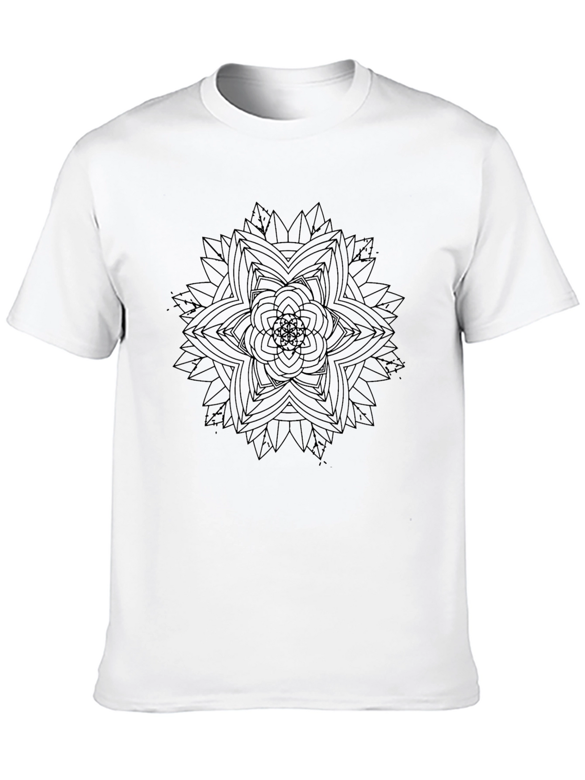 Geometric Mandala T-Shirt - Stylish Black Tee