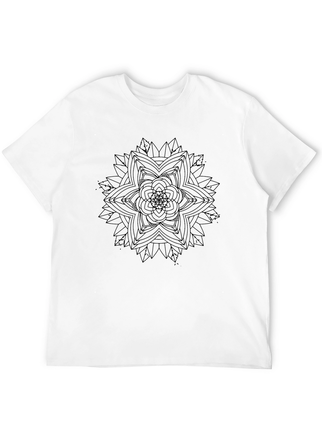 Geometric Mandala T-Shirt - Stylish Black Tee