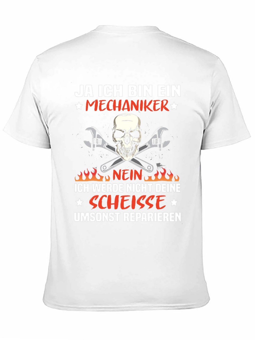Mechanic Skull T-Shirt - Ja Ich Bin Ein Mechaniker