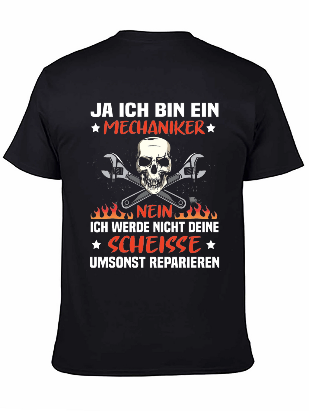 Mechanic Skull T-Shirt - Ja Ich Bin Ein Mechaniker