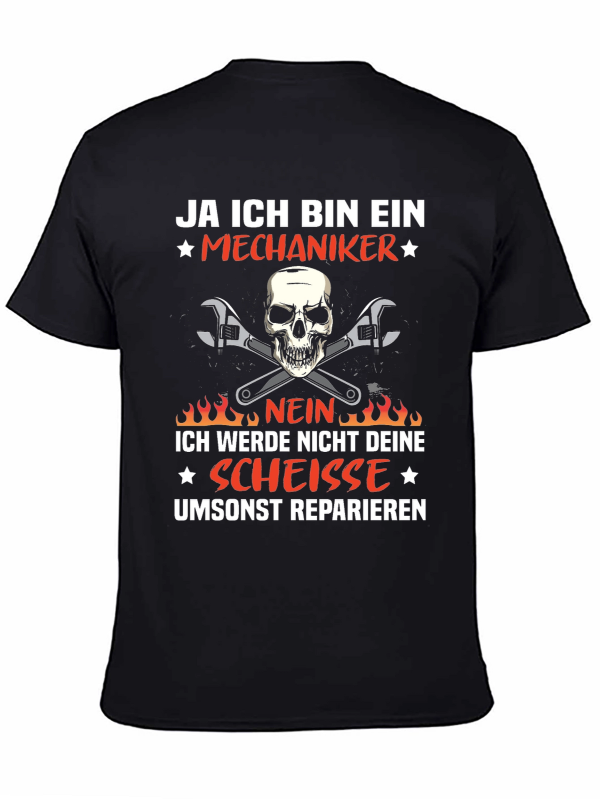 Mechanic Skull T-Shirt - Ja Ich Bin Ein Mechaniker