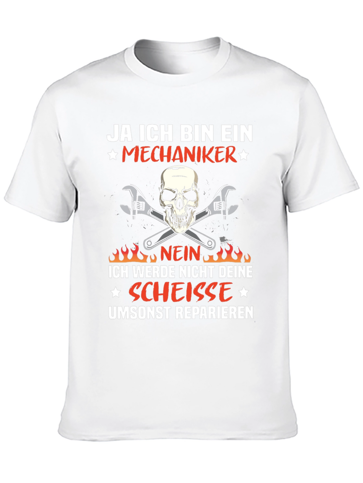 Mechanic Skull T-Shirt - Ja Ich Bin Ein Mechaniker