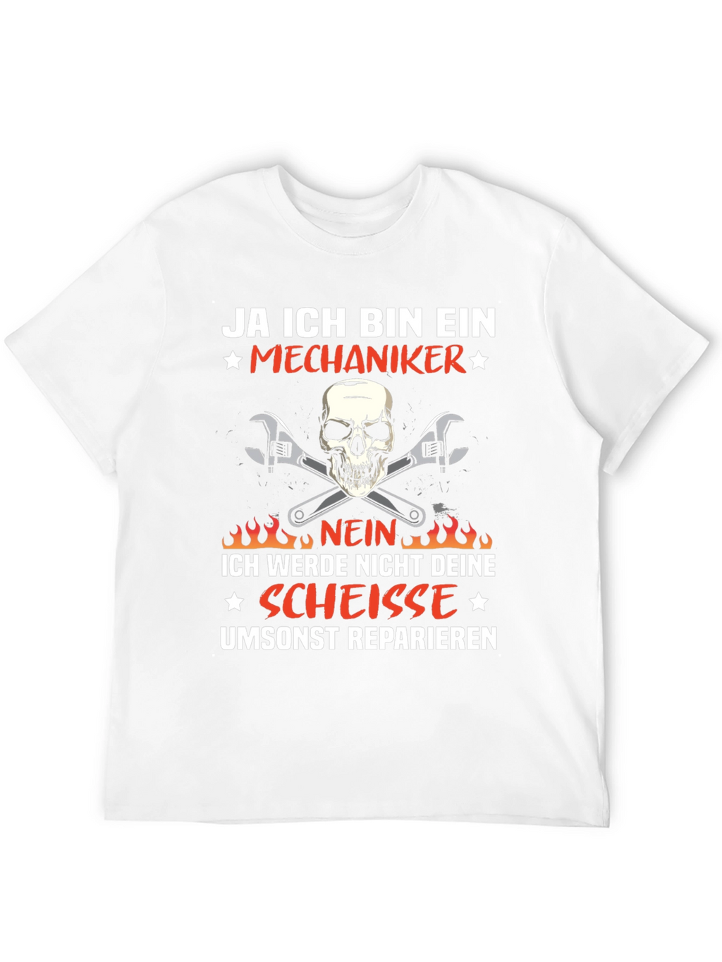 Mechanic Skull T-Shirt - Ja Ich Bin Ein Mechaniker