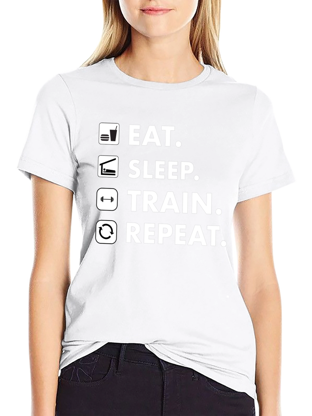 Eat Sleep Train Repeat Gym T-Shirt
