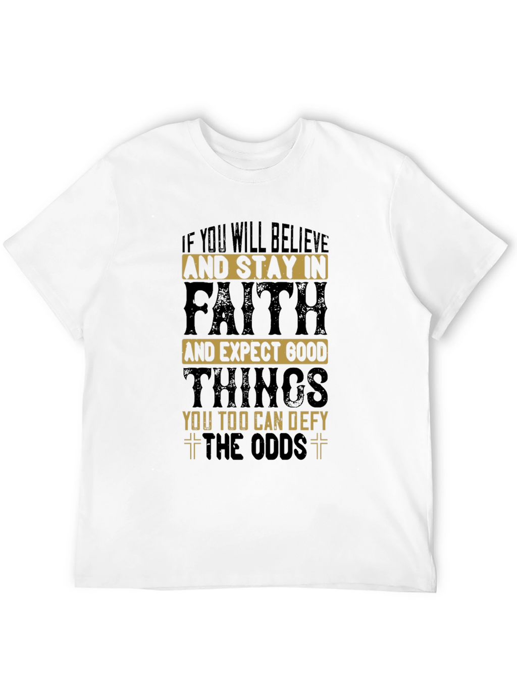 Faith Over Odds Black Graphic Tee