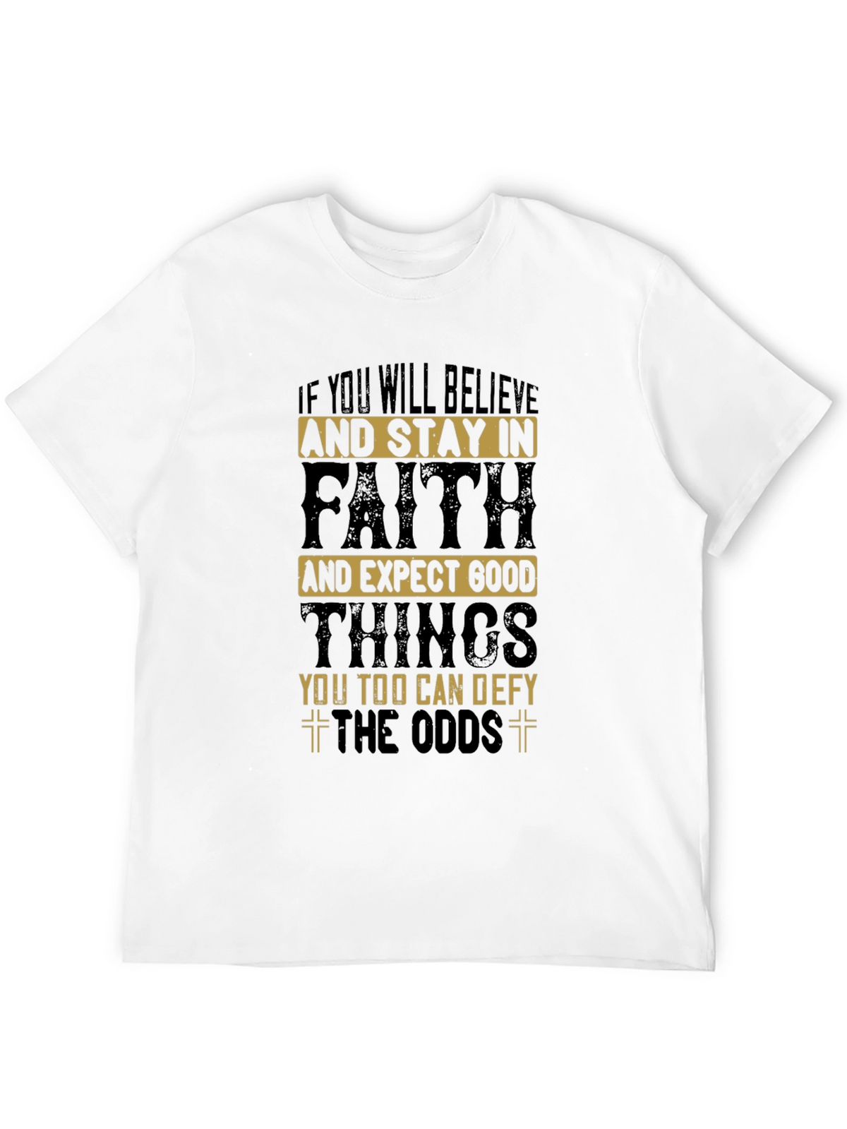 Faith Over Odds Black Graphic Tee