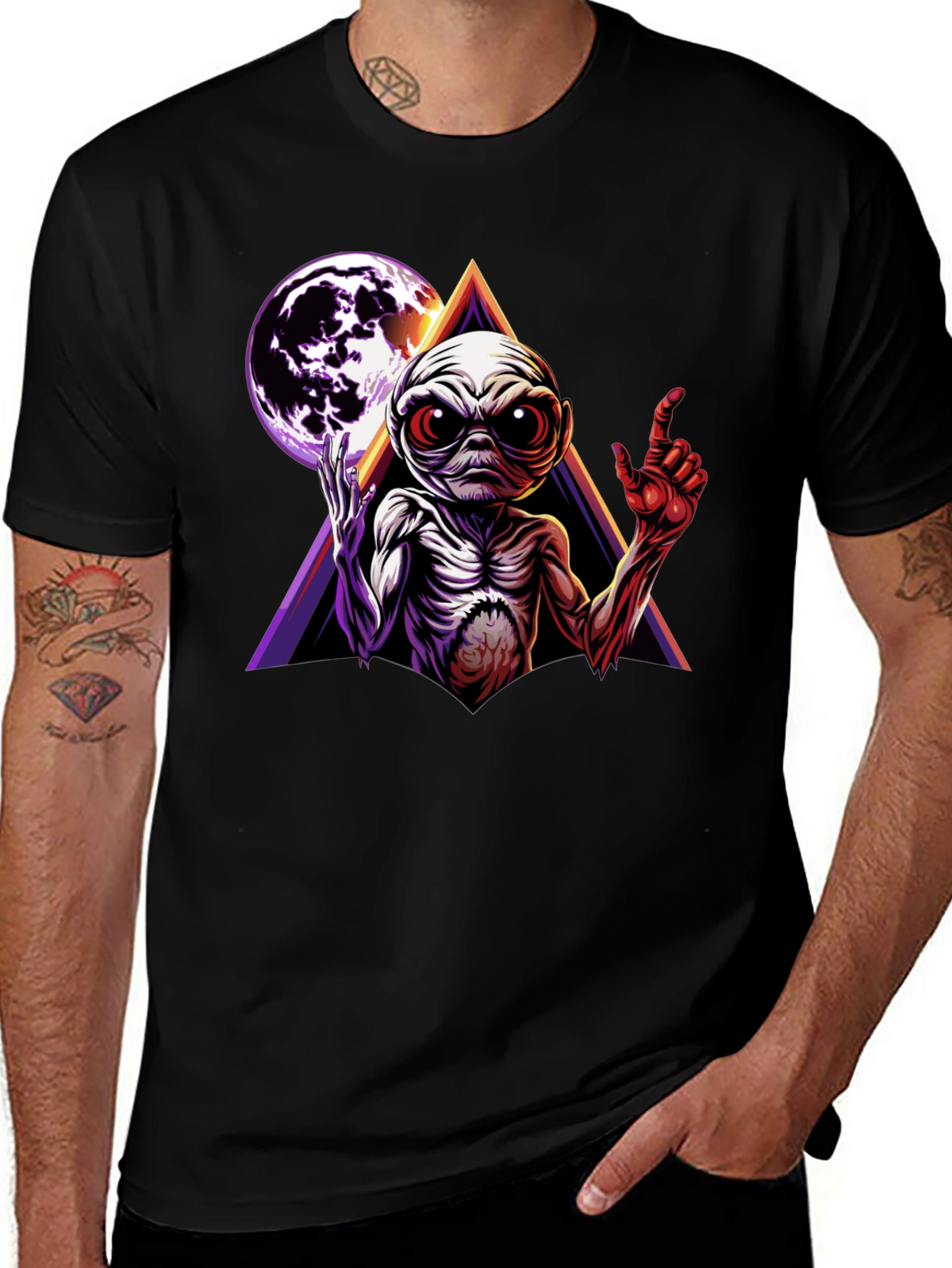Alien Moon Triangle Graphic Tee