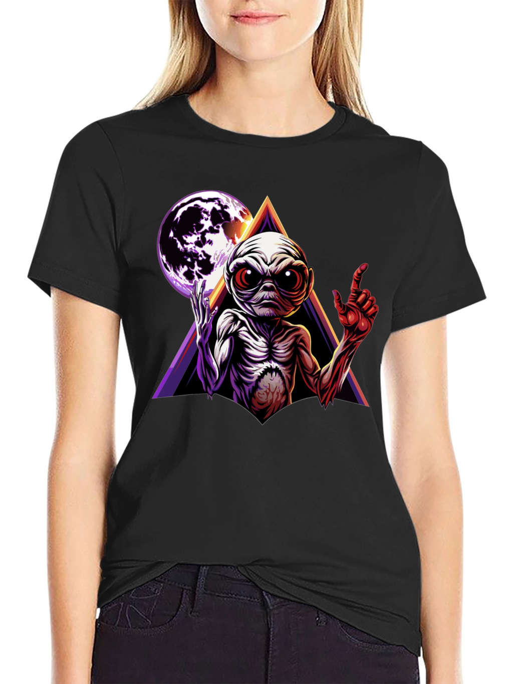 Alien Moon Triangle Graphic Tee
