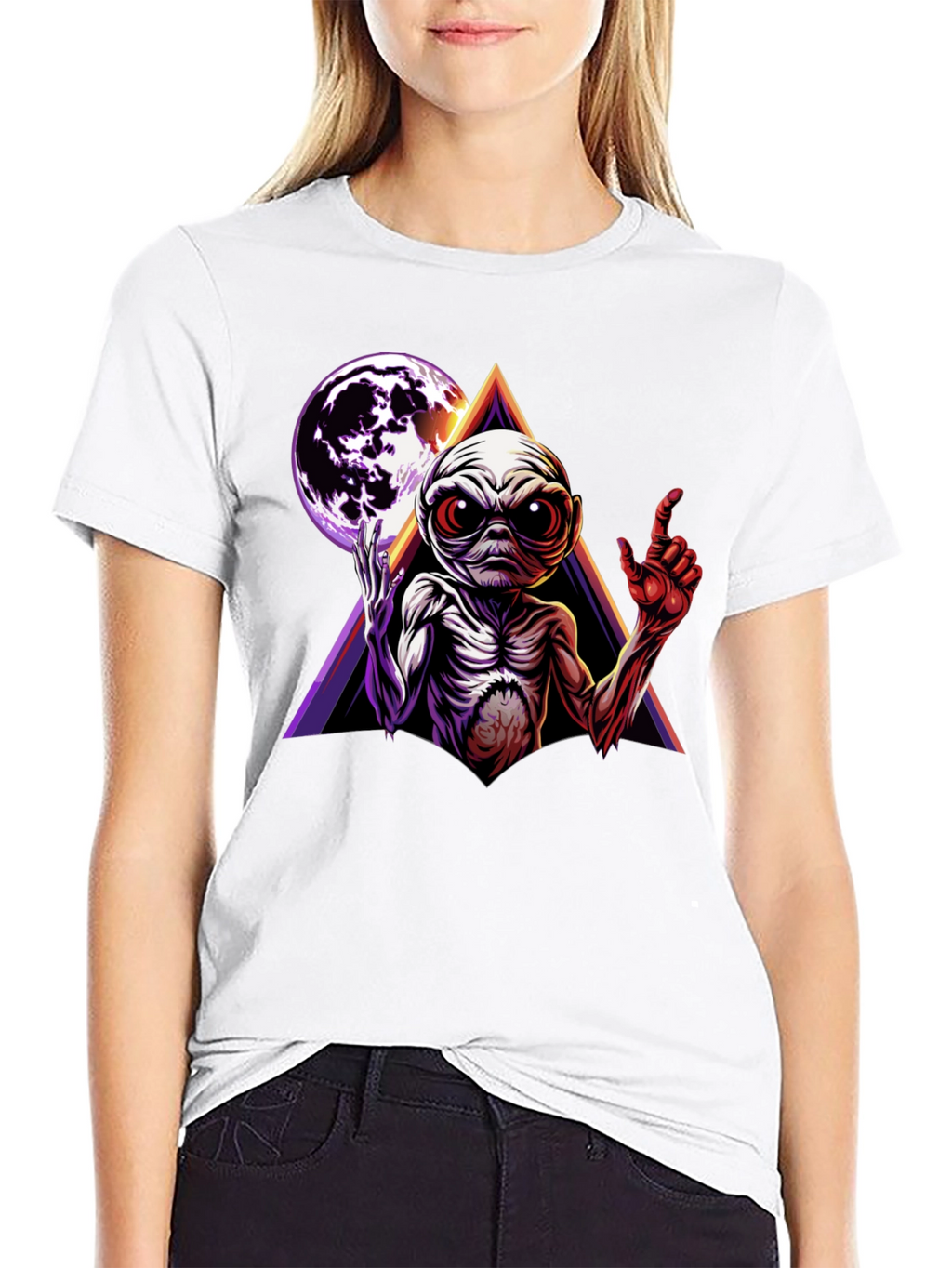 Alien Moon Triangle Graphic Tee