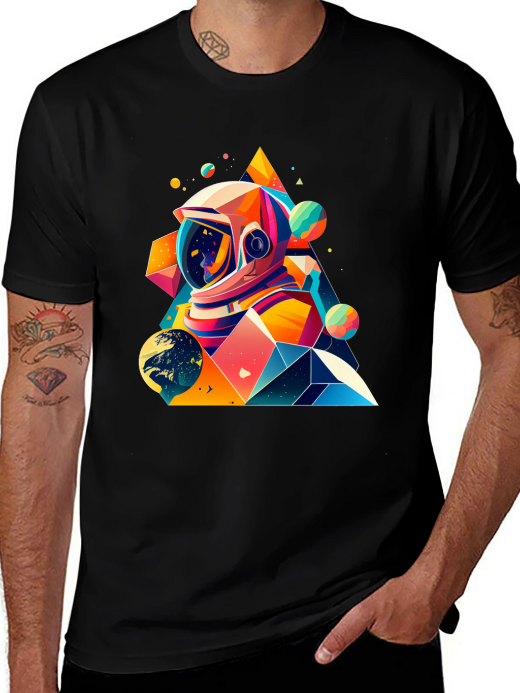Astronaut Graphic Tee - Space Art T-Shirt