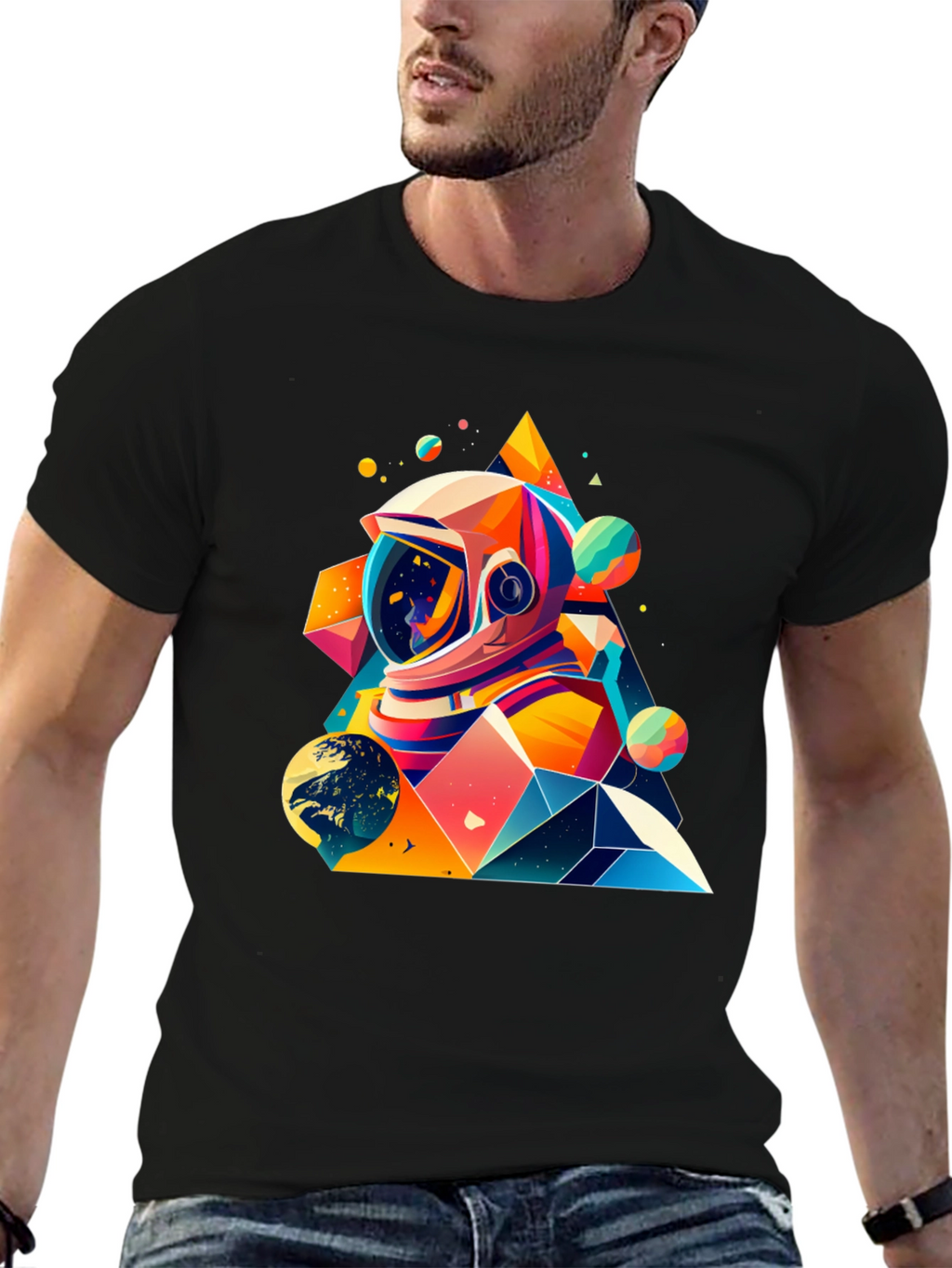 Astronaut Graphic Tee - Space Art T-Shirt