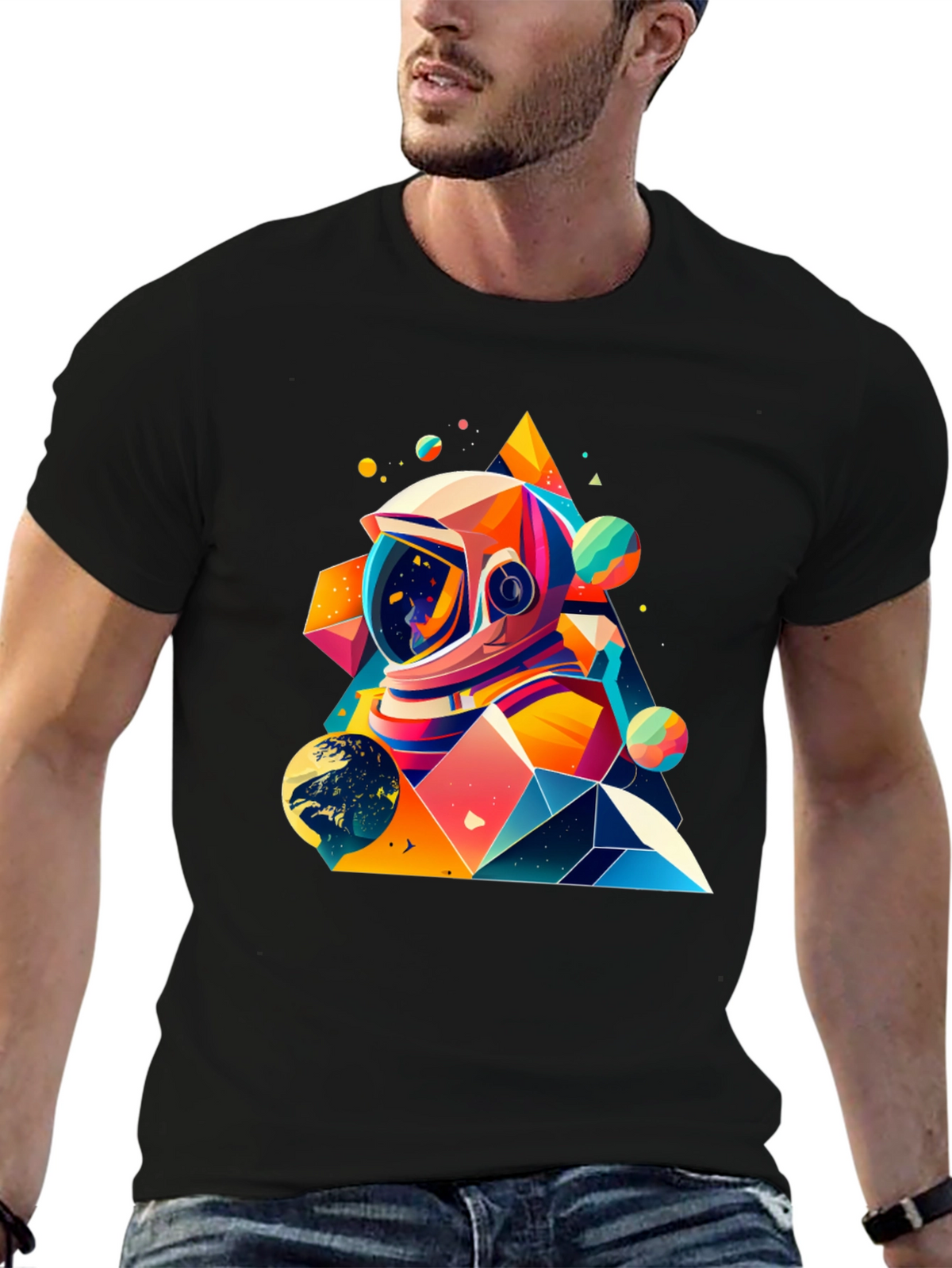 Astronaut Graphic Tee - Space Art T-Shirt