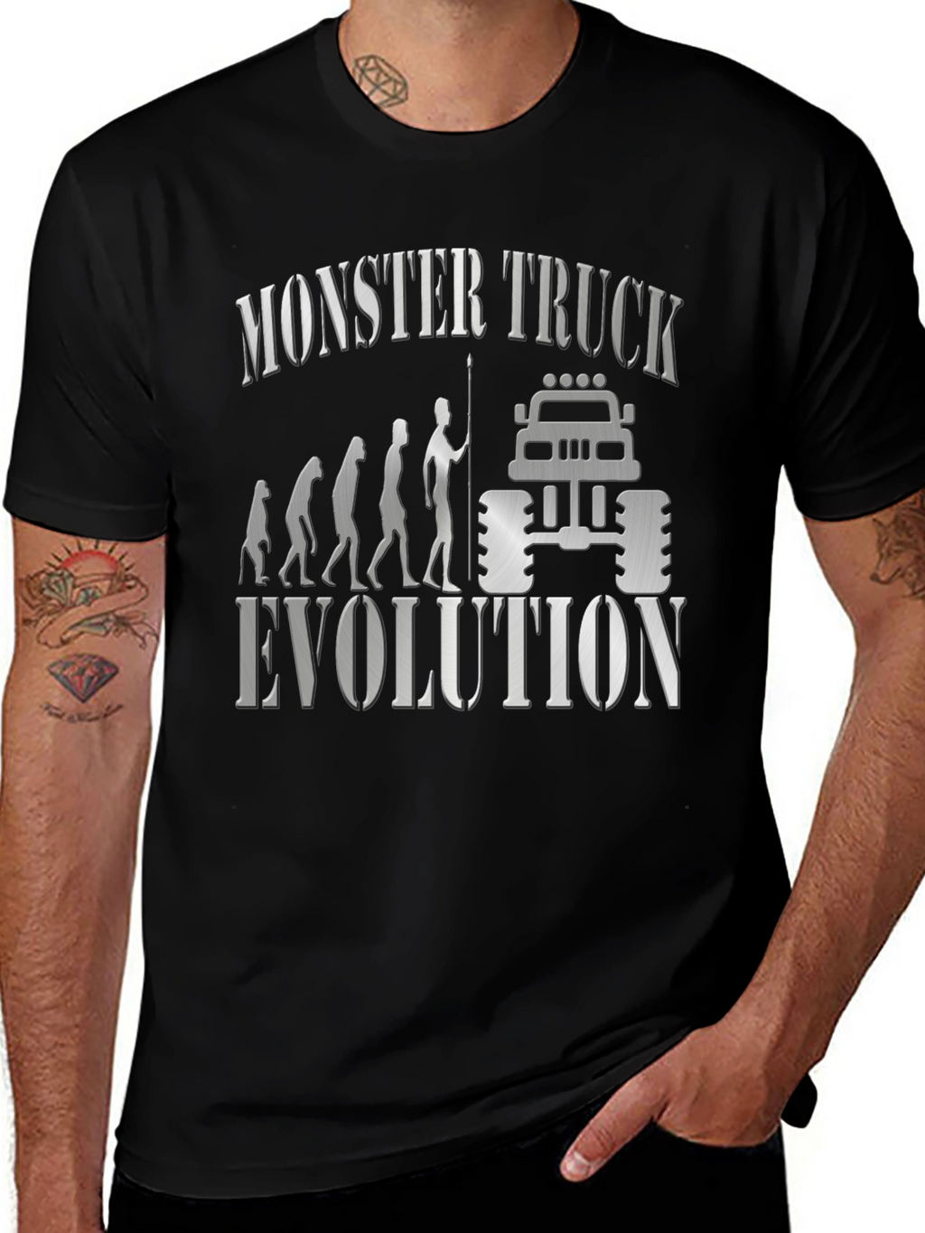 Monster Truck Evolution Graphic T-Shirt